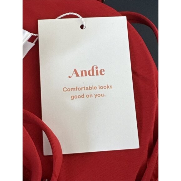 Andie Women's XS The Rio Swim Top Convertible Strap Cherry Red NWT - Picture 10 of 16